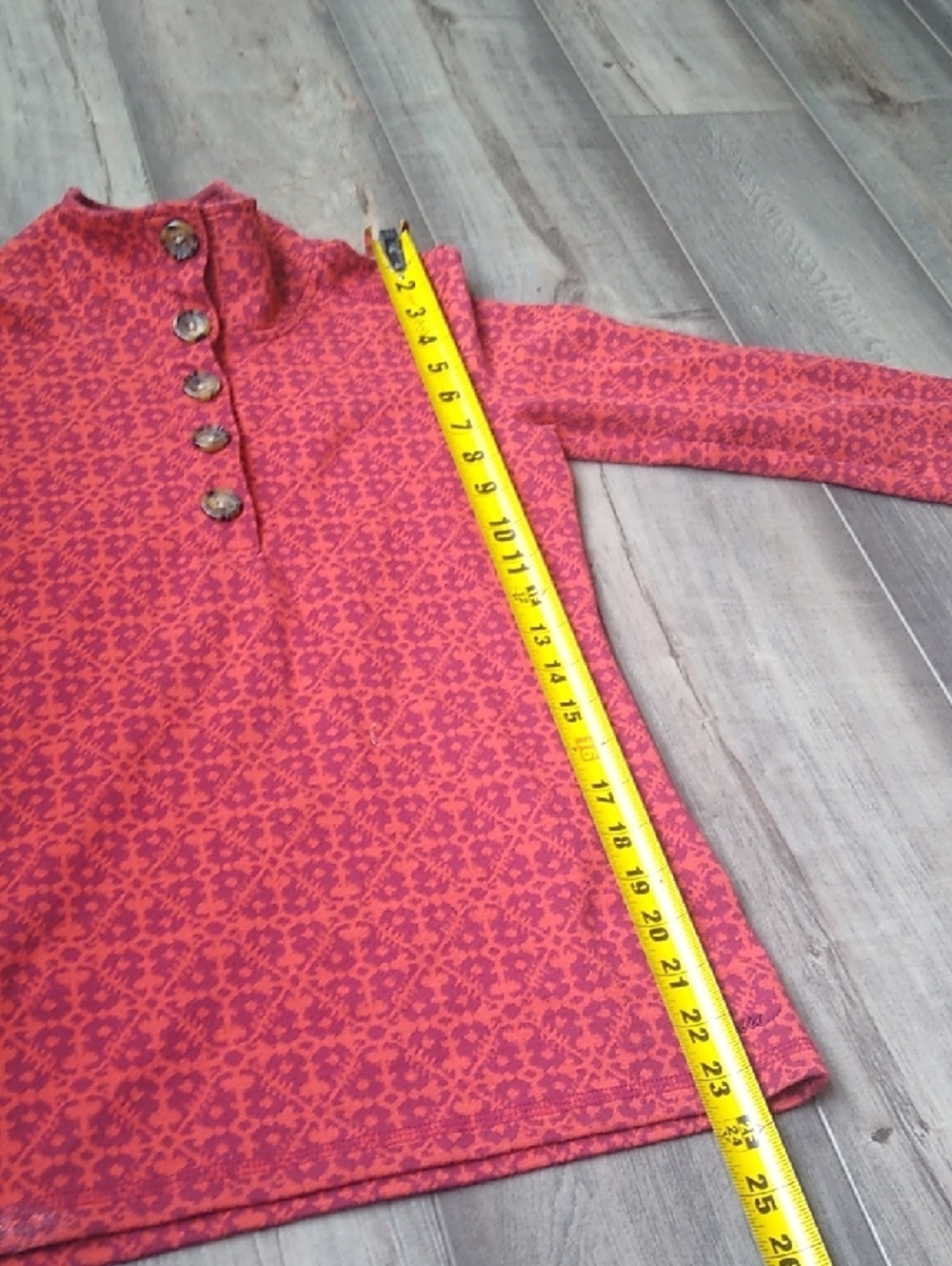 Kavu Pink Patterned Button Pullover - Picture 8 of 8